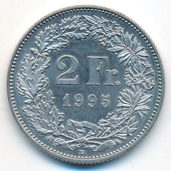 Швейцария, 2 франка (1995 г.)