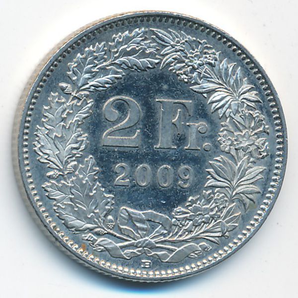 Швейцария, 2 франка (2009 г.)