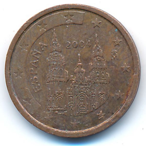 Испания, 2 евроцента (2004 г.)