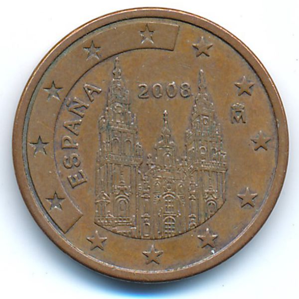 Испания, 5 евроцентов (2008 г.)
