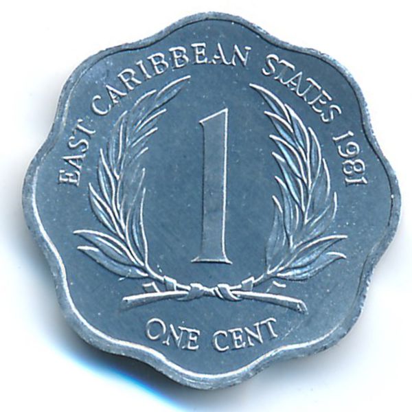 Восточные Карибы, 1 цент (1981 г.)