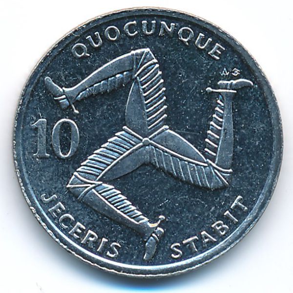 Остров Мэн, 10 пенсов (1992 г.)