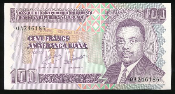 Бурунди, 100 франков (2011 г.)