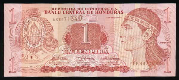 Гондурас, 1 лемпира (2010 г.)