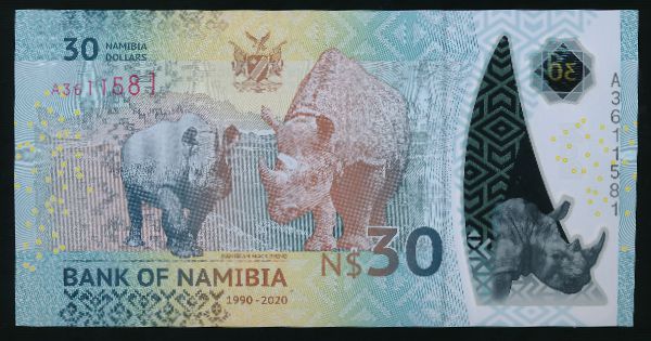 Намибия, 30 долларов (2020 г.)