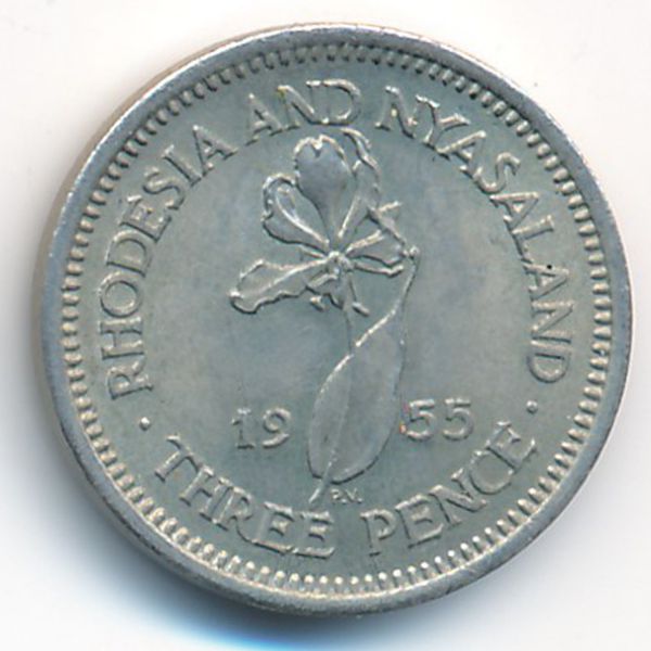 Родезия и Ньясаленд, 3 пенса (1955 г.)