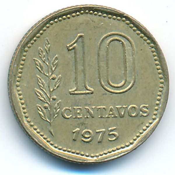 Аргентина, 10 сентаво (1975 г.)