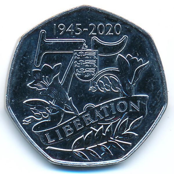 Гернси, 50 пенсов (2020 г.)