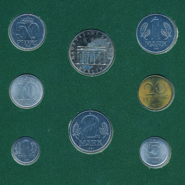 ГДР, Набор монет