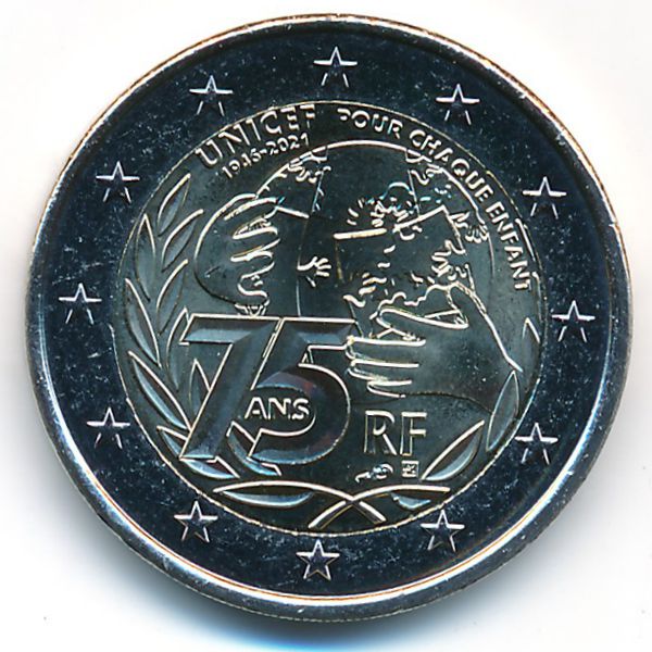 Франция, 2 евро (2021 г.)