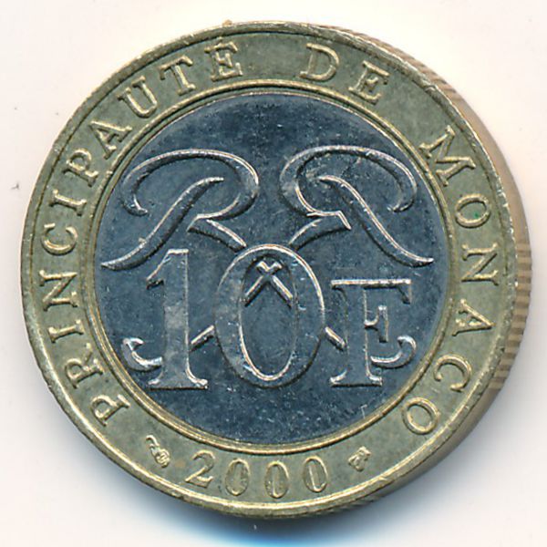 Монако, 10 франков (2000 г.)