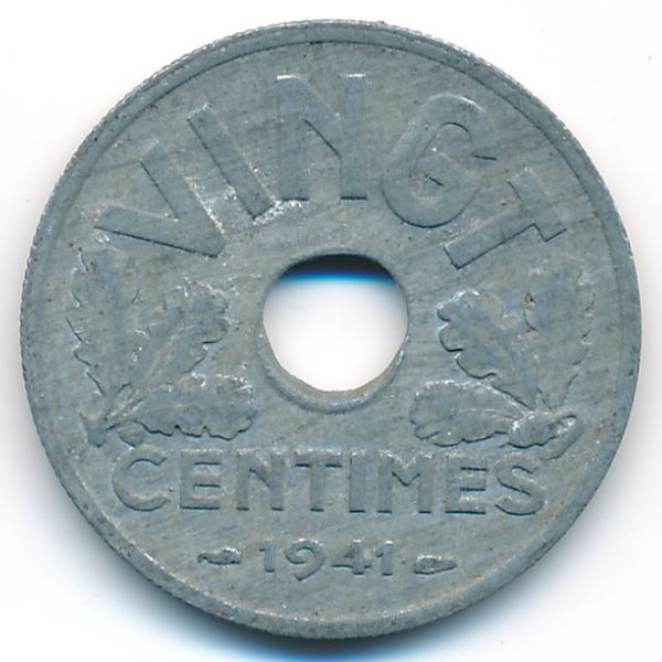 Франция, 20 сентим (1941 г.)