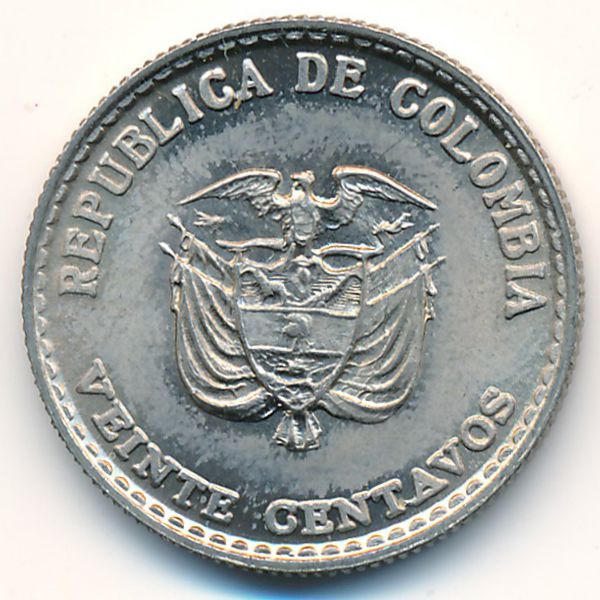 Колумбия, 20 сентаво (1965 г.)