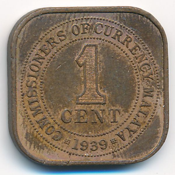 Малайя, 1 цент (1939 г.)