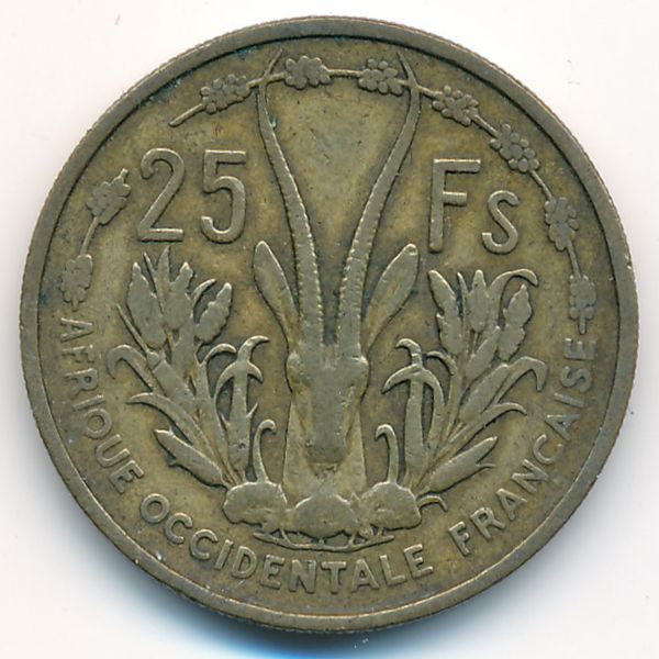 Французская Западная Африка, 25 франков (1956 г.)