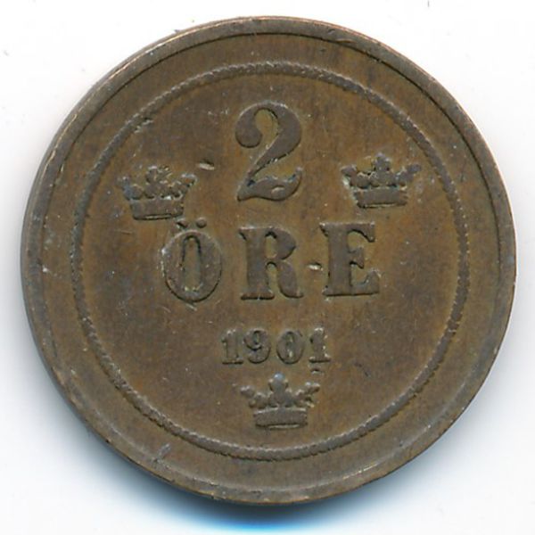 Швеция, 2 эре (1901 г.)