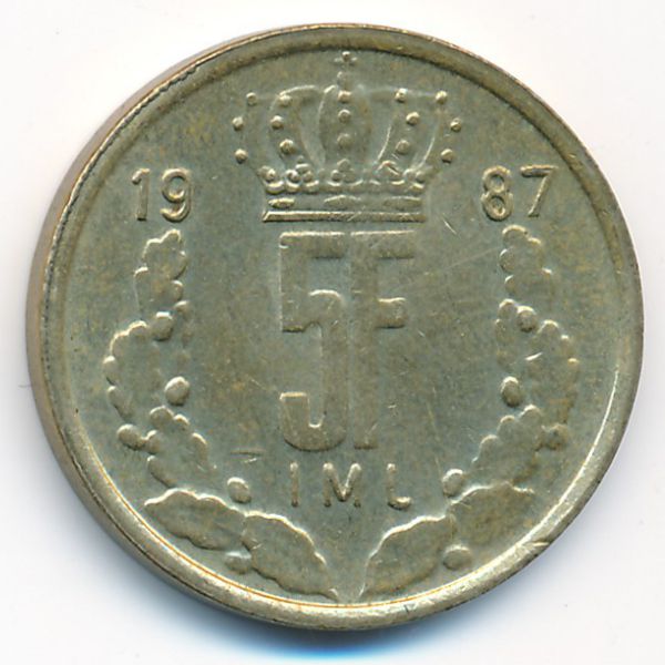 Люксембург, 5 франков (1987 г.)