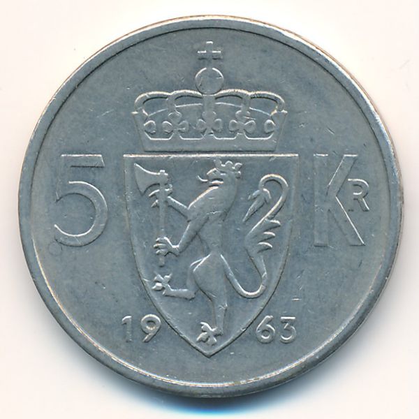 Норвегия, 5 крон (1963 г.)