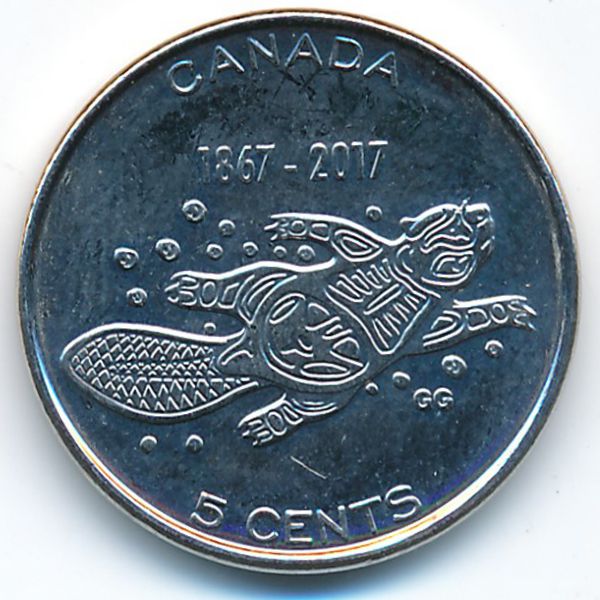 Канада, 5 центов (2017 г.)