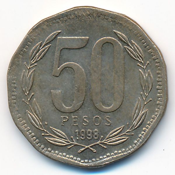 Чили, 50 песо (1998 г.)