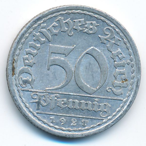 Веймарская республика, 50 пфеннигов (1921 г.)
