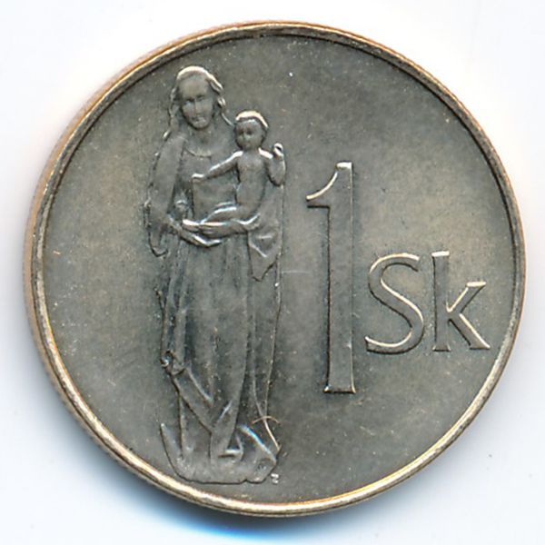 Словакия, 1 крона (2007 г.)