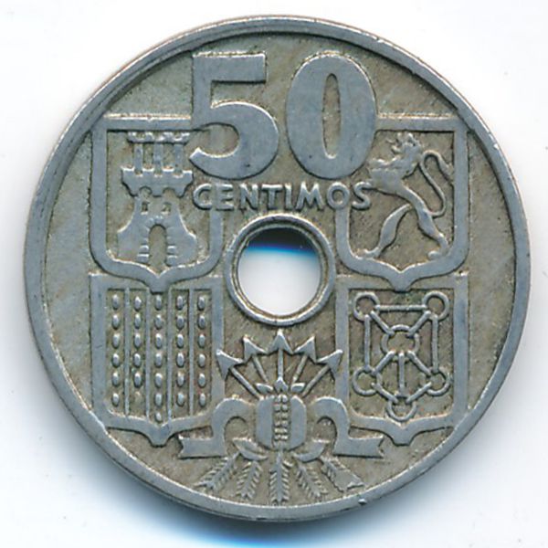 Испания, 50 сентимо (1949 г.)