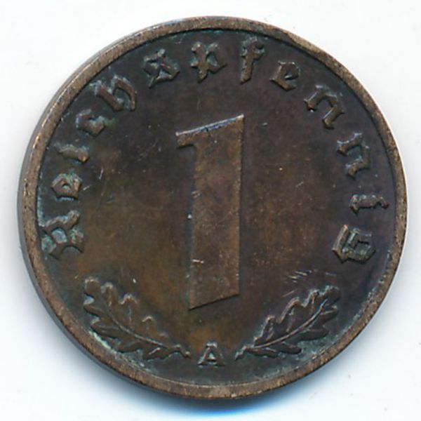 Третий Рейх, 1 рейхспфенниг (1937 г.)