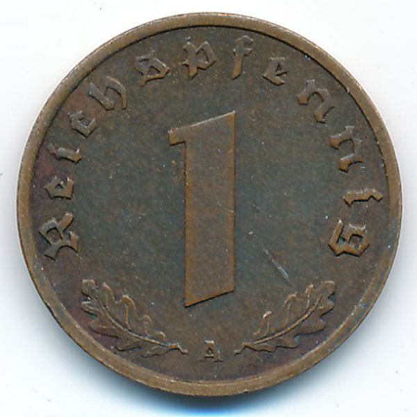 Третий Рейх, 1 рейхспфенниг (1939 г.)