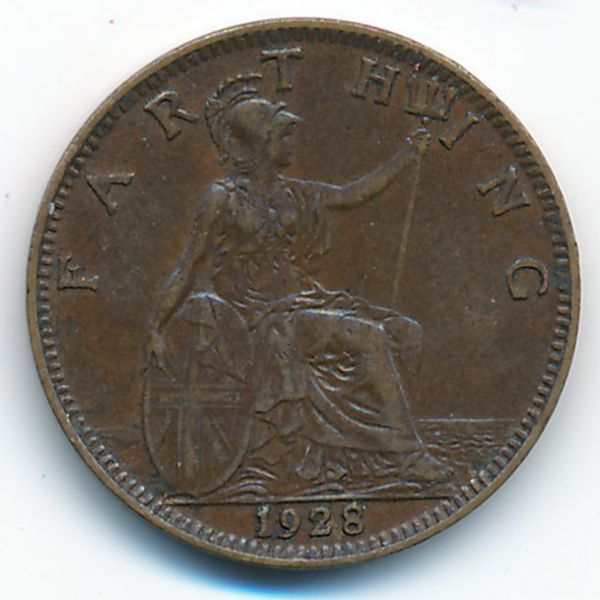 Великобритания, 1 фартинг (1928 г.)