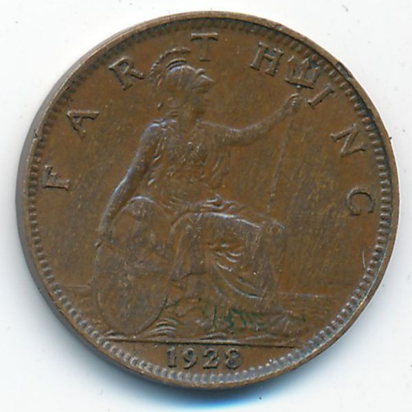 Великобритания, 1 фартинг (1928 г.)