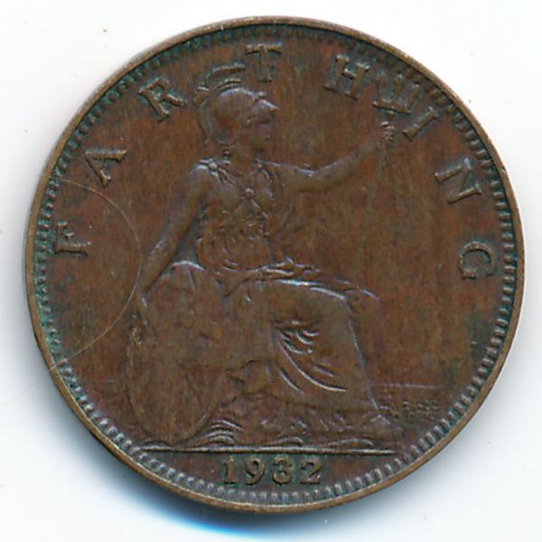 Великобритания, 1 фартинг (1932 г.)