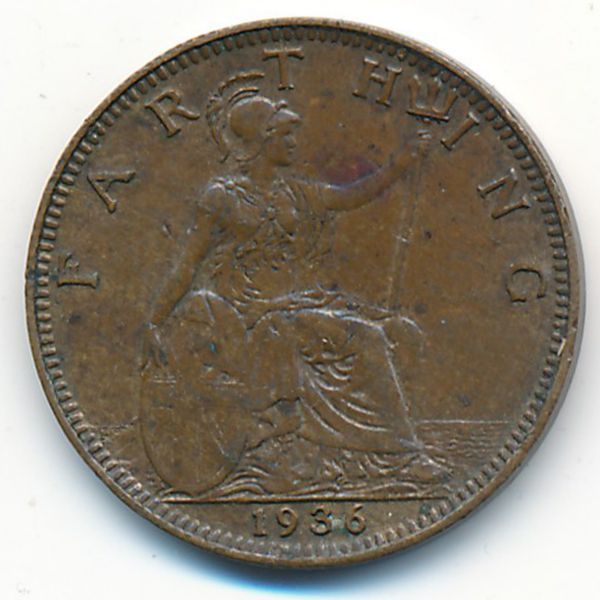 Великобритания, 1 фартинг (1936 г.)