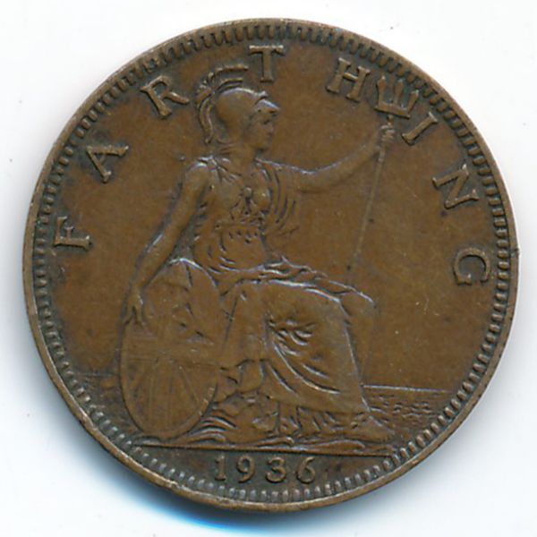 Великобритания, 1 фартинг (1936 г.)