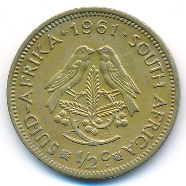 ЮАР, 1/2 цента (1961 г.)