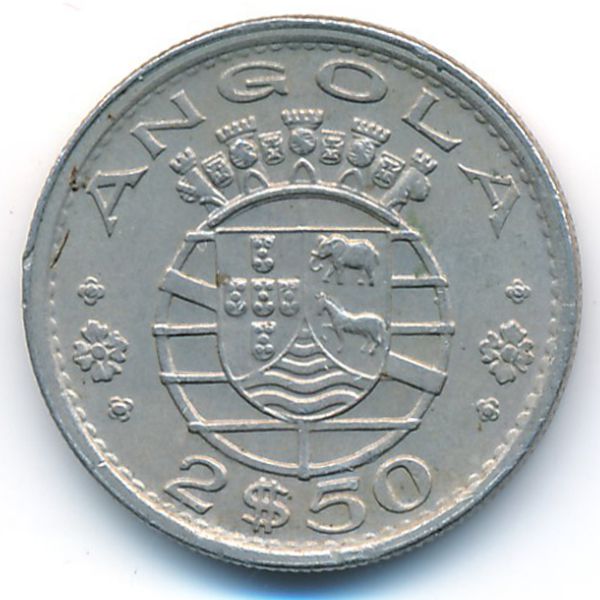 Ангола, 2,5 эскудо (1974 г.)