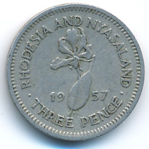 Родезия и Ньясаленд, 3 пенса (1957 г.)