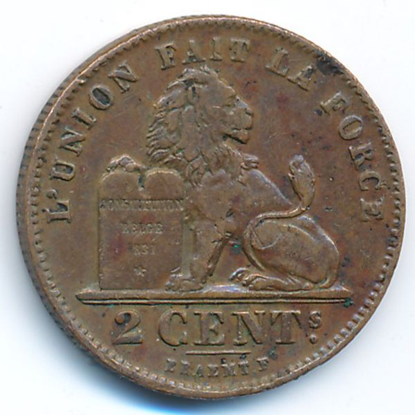 Бельгия, 2 сентима (1912 г.)