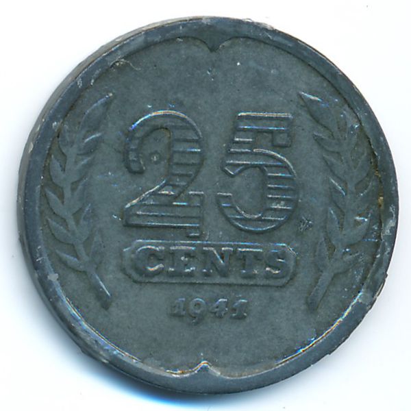 Нидерланды, 25 центов (1941 г.)
