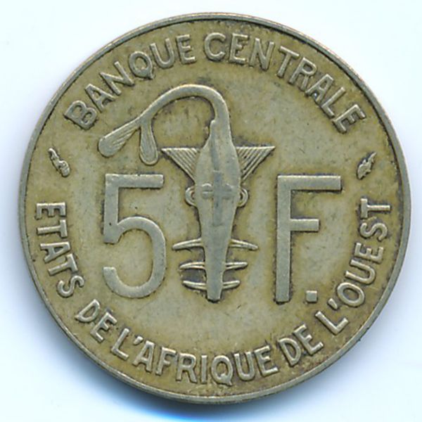Западная Африка, 5 франков (1992 г.)