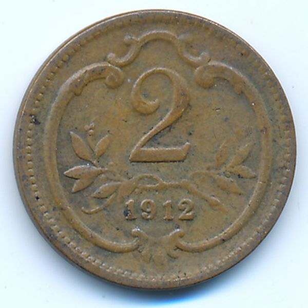 Австрия, 2 геллера (1912 г.)
