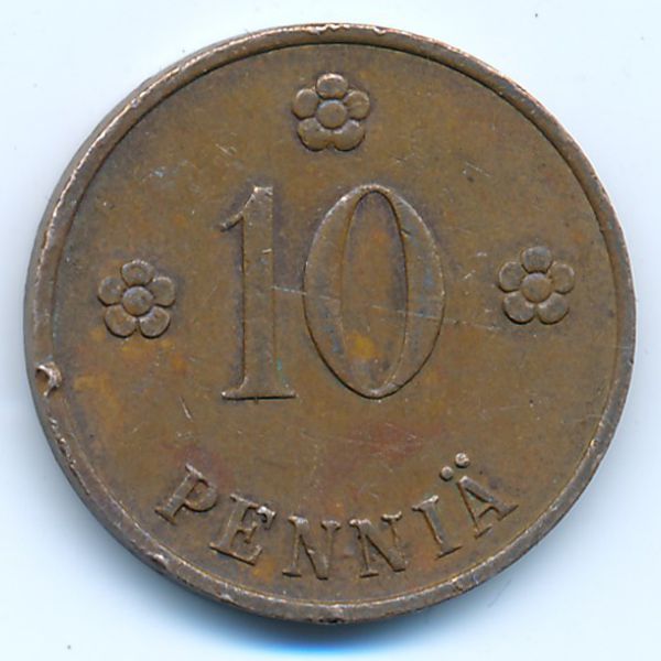 Финляндия, 10 пенни (1938 г.)