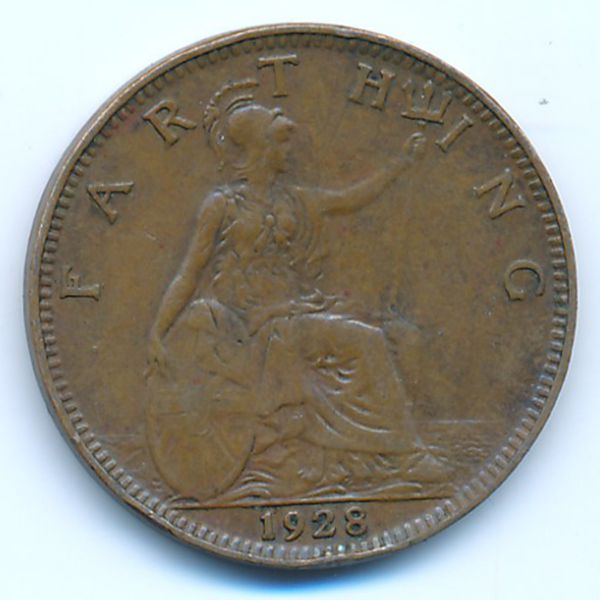 Великобритания, 1 фартинг (1928 г.)