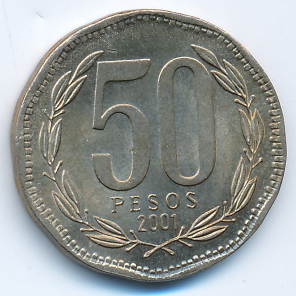 Чили, 50 песо (2001 г.)