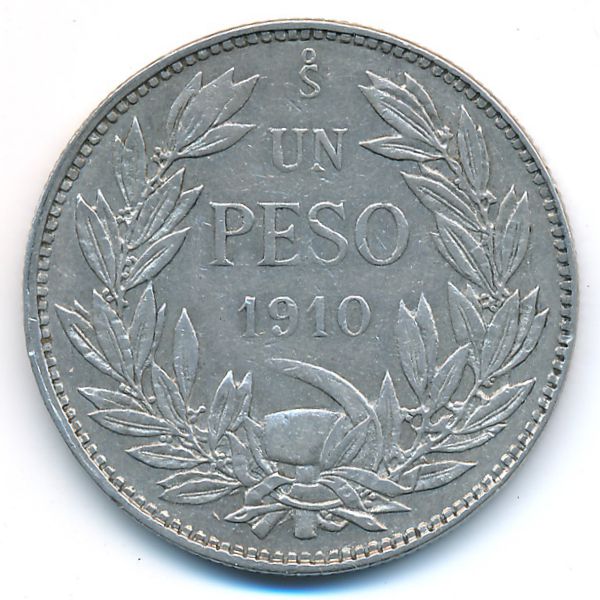 Чили, 1 песо (1910 г.)
