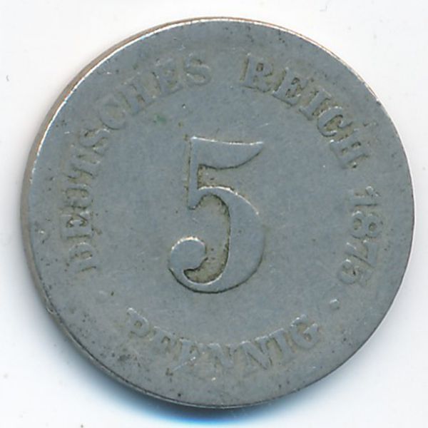 Германия, 5 пфеннигов (1875 г.)