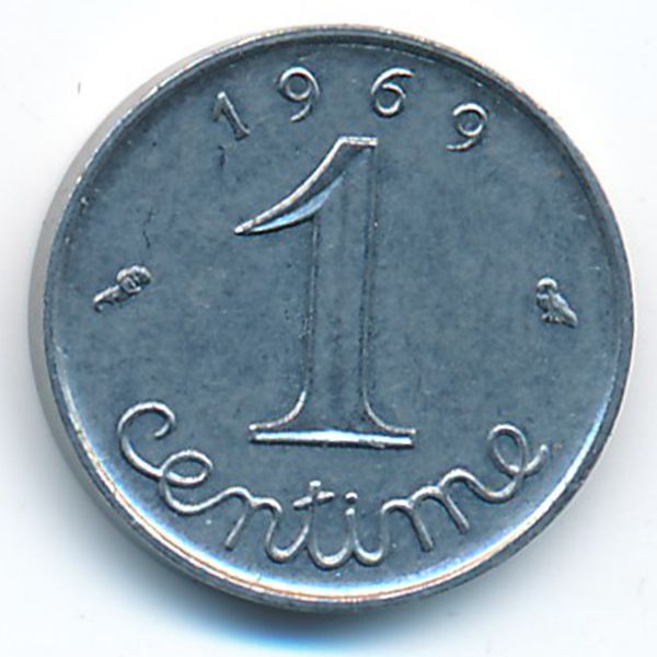 Франция, 1 сентим (1969 г.)