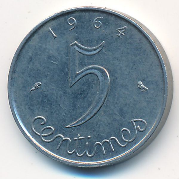Франция, 5 сентим (1964 г.)