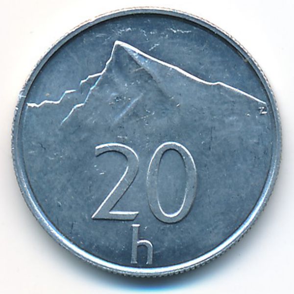 Словакия, 20 гелеров (1996 г.)