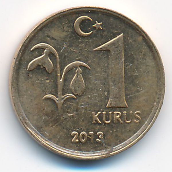 Турция, 1 куруш (2013 г.)